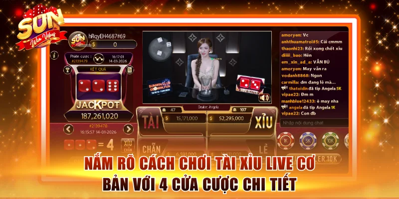 Nắm rõ cách chơi Tài xỉu live cơ bản với 4 cửa cược chi tiết